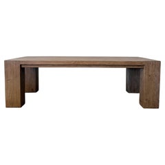 Beam Style Reclaimed 96” Pine Dining Table in Natural Fininsh
