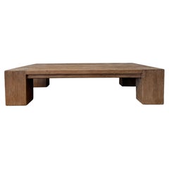 Large Reclaimed Fir Pine Wood Beam Style Coffee Table in Natural