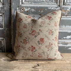 French Linen Accent Pillow Cover— Jardin Orgeat
