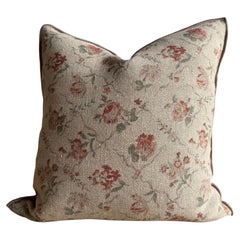 French Linen Accent Pillow Cover— Jardin Orgeat