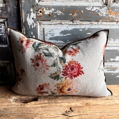 French Linen Lumbar Pillow Cover – Imperial Bouquet