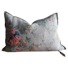 French Linen Lumbar Cover – Pompadour Nuage 15