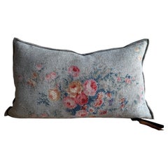 French Linen Lumbar Cover – Pompadour Nuage 20