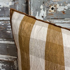 French Linen Accent Cover– Vichy Havane