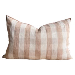 Copri-cuscino lombare in lino francese – Vichy Nude