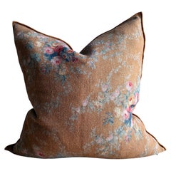 French Linen Accent Cover – Pompadour Havane 26