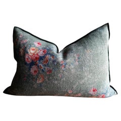 French Linen Lumbar – Pompadour Laurier 24