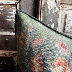 French Linen Lumbar – Pompadour Laurier 24