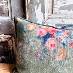 French Linen Lumbar – Pompadour Laurier 20