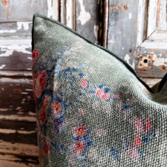French Linen Accent Cover– Pompadour Laurier 26