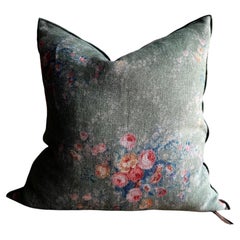 French Linen Accent Cover– Pompadour Laurier 26