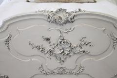 19th Century Rococo Painted Rosewood French Bed in Louis XV Style