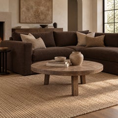 Luna Coffee Table by Bloom Home, Solid Reclaimed Elm, Vintage Style