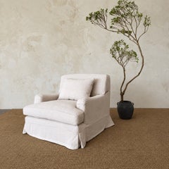 Bruce Chair - Belgian Inspired Roll Slip Covered in 100% Linen