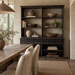 Bibliothèque ancienne en bois, style vintage, meuble de rangement – Par Bloom Home Inc.