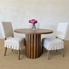 Lavene Dining Table by Bloom Home, Montana Brown Finish, Fluted Base 42"