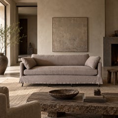 Divano Rudin di Bloom Home Inc, lino stone washed, colore fulvo, nuovo