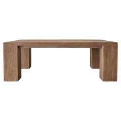 Beam XL Dining Table by Bloom Home Inc, Rustic Reclaimed Elm Design 86"