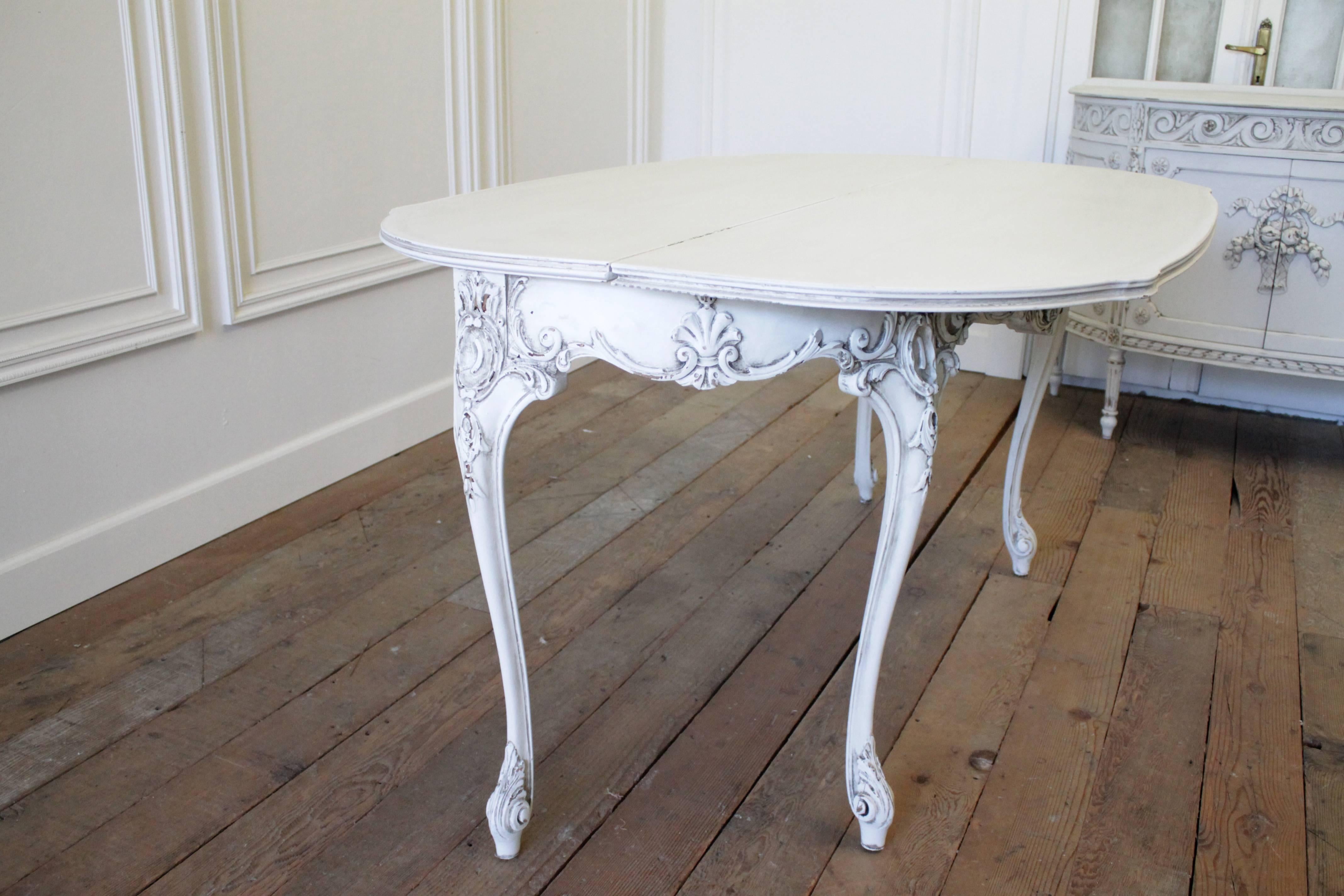20th Century Painted French Louis XV Style Console Table 3