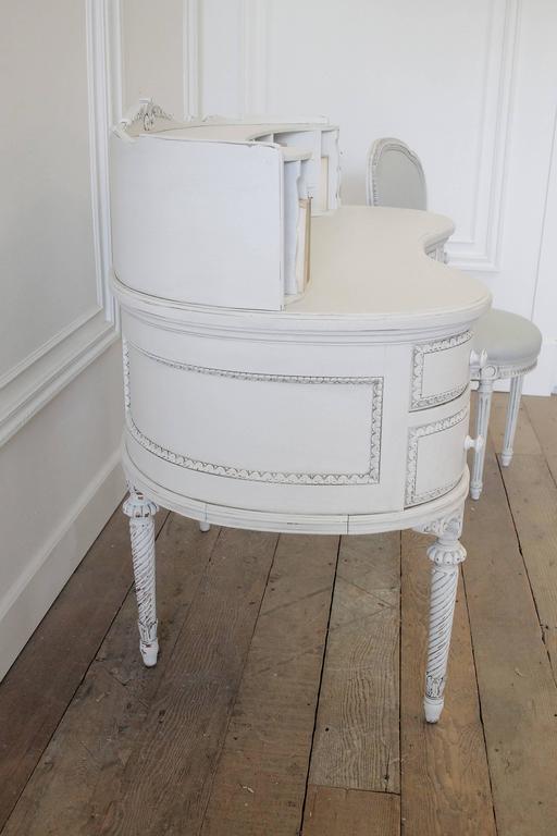20th Century Louis Xvi Style Kidney Bean Shaped Desk And French