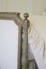 19th Century Painted and Upholstered Louis XVI Style Bed