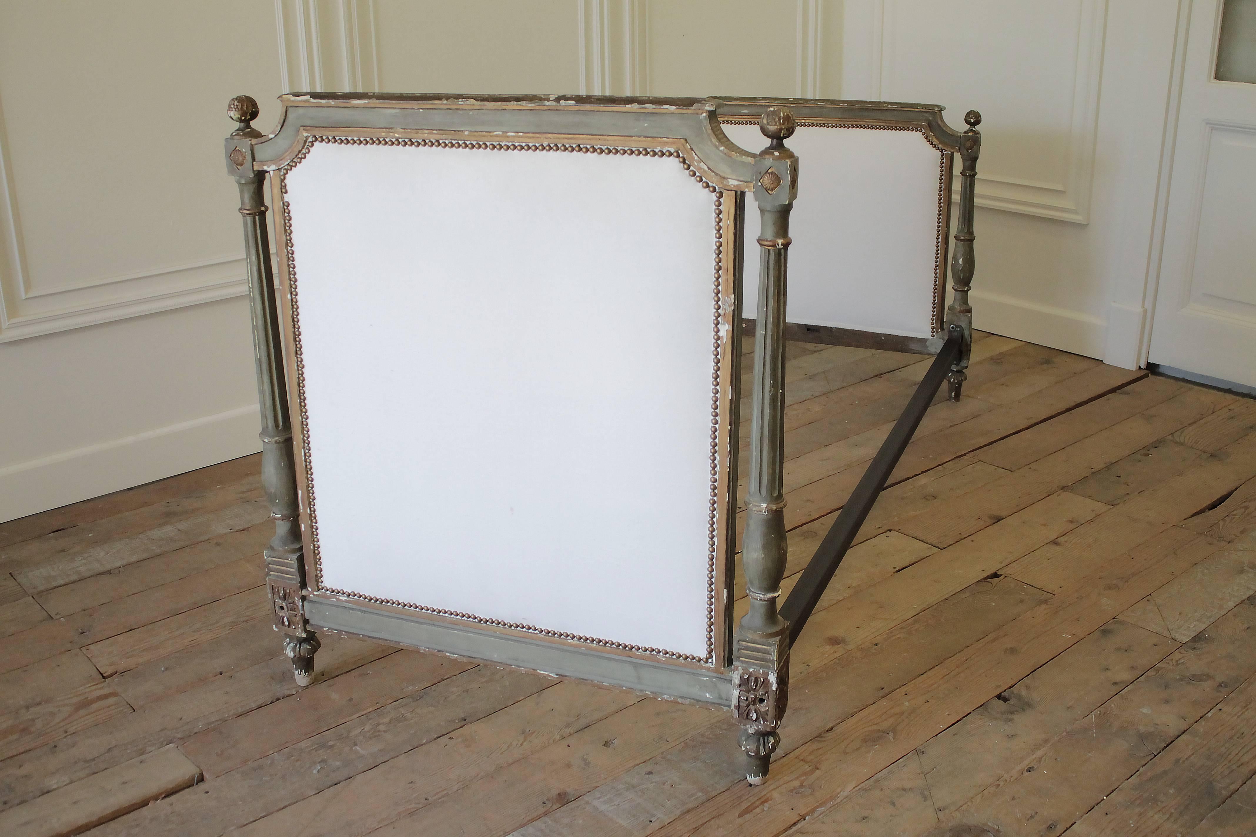 19th Century Painted and Upholstered Louis XVI Style Bed 3