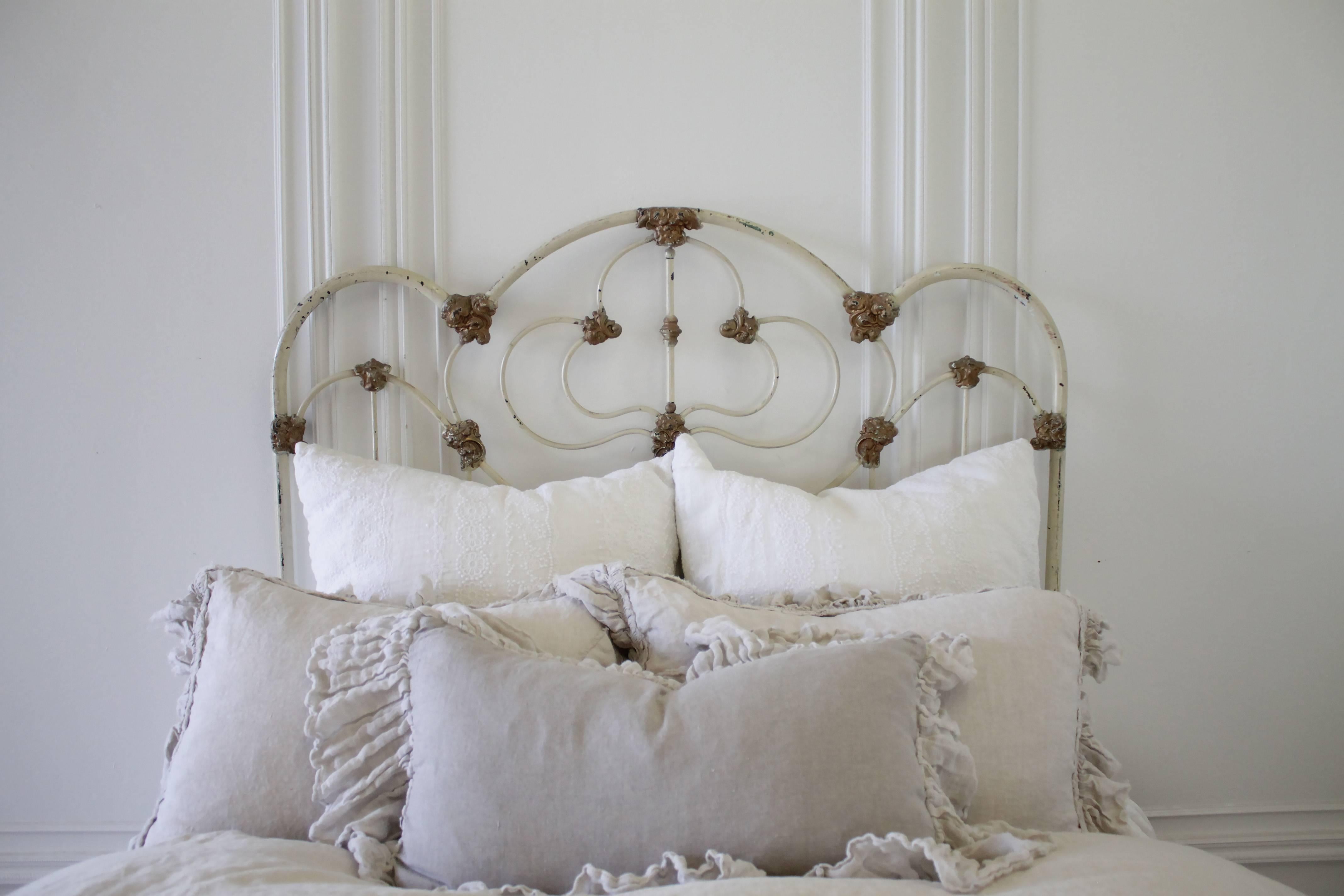 french country iron bed
