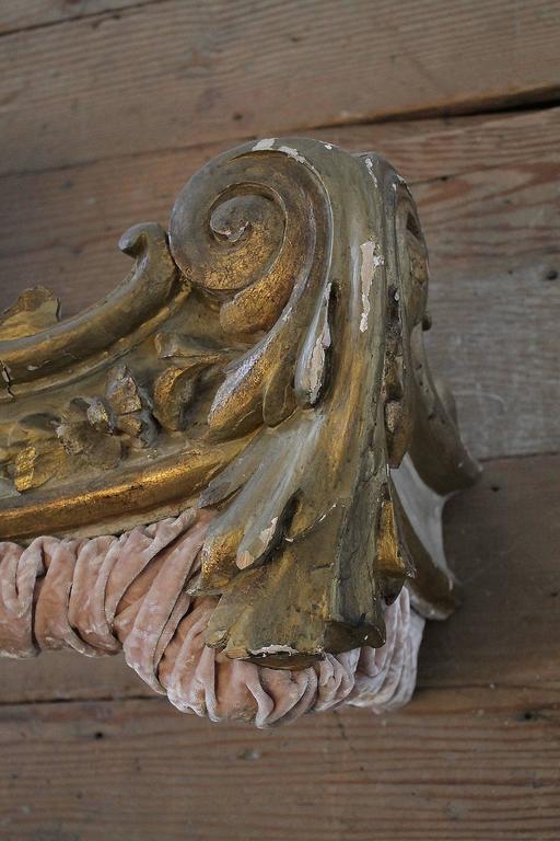 19th Century French Gilded and Carved Bed Corona Cornice at 1stdibs