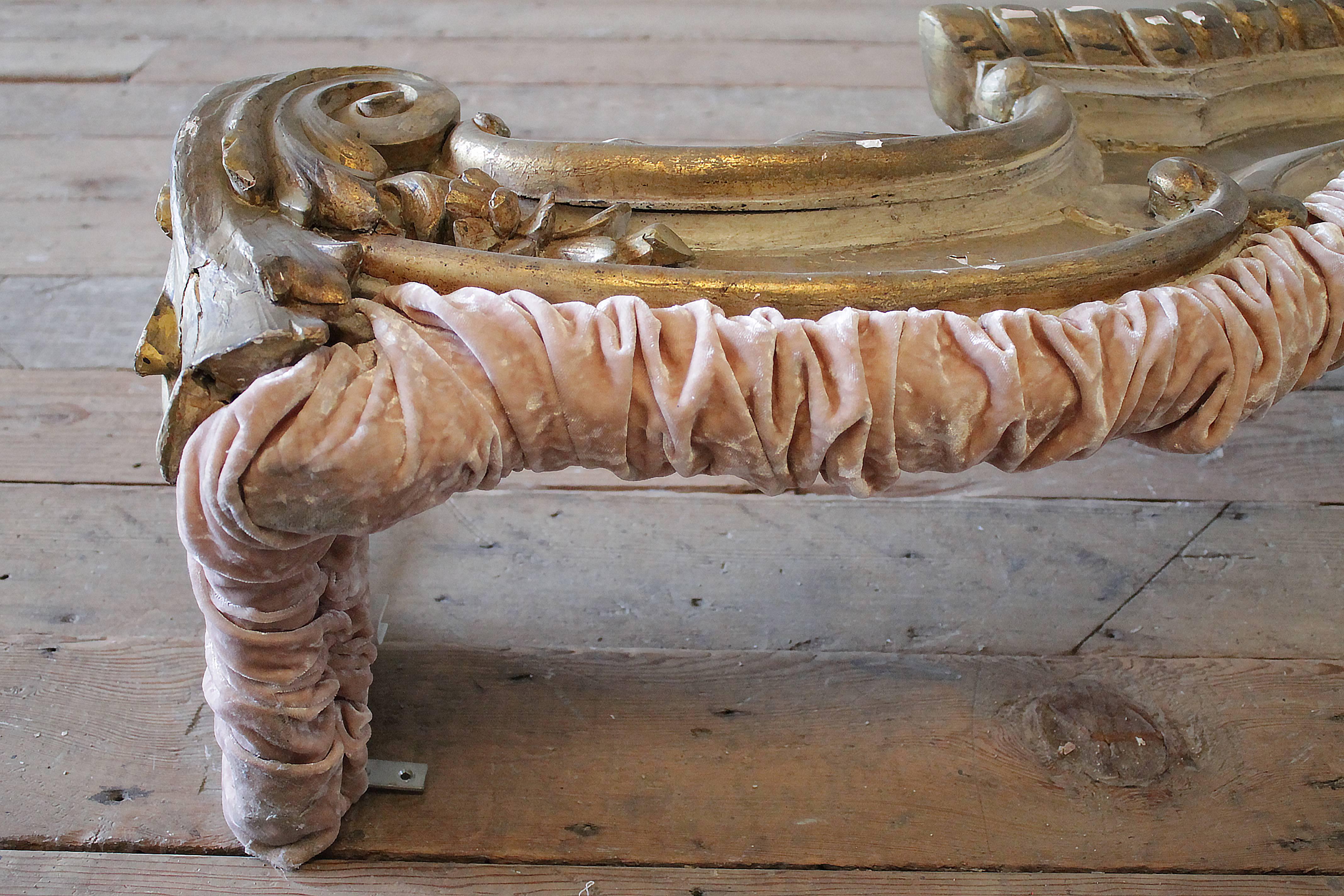 Louis XV 19th Century French Gilded and Carved Bed Corona Cornice