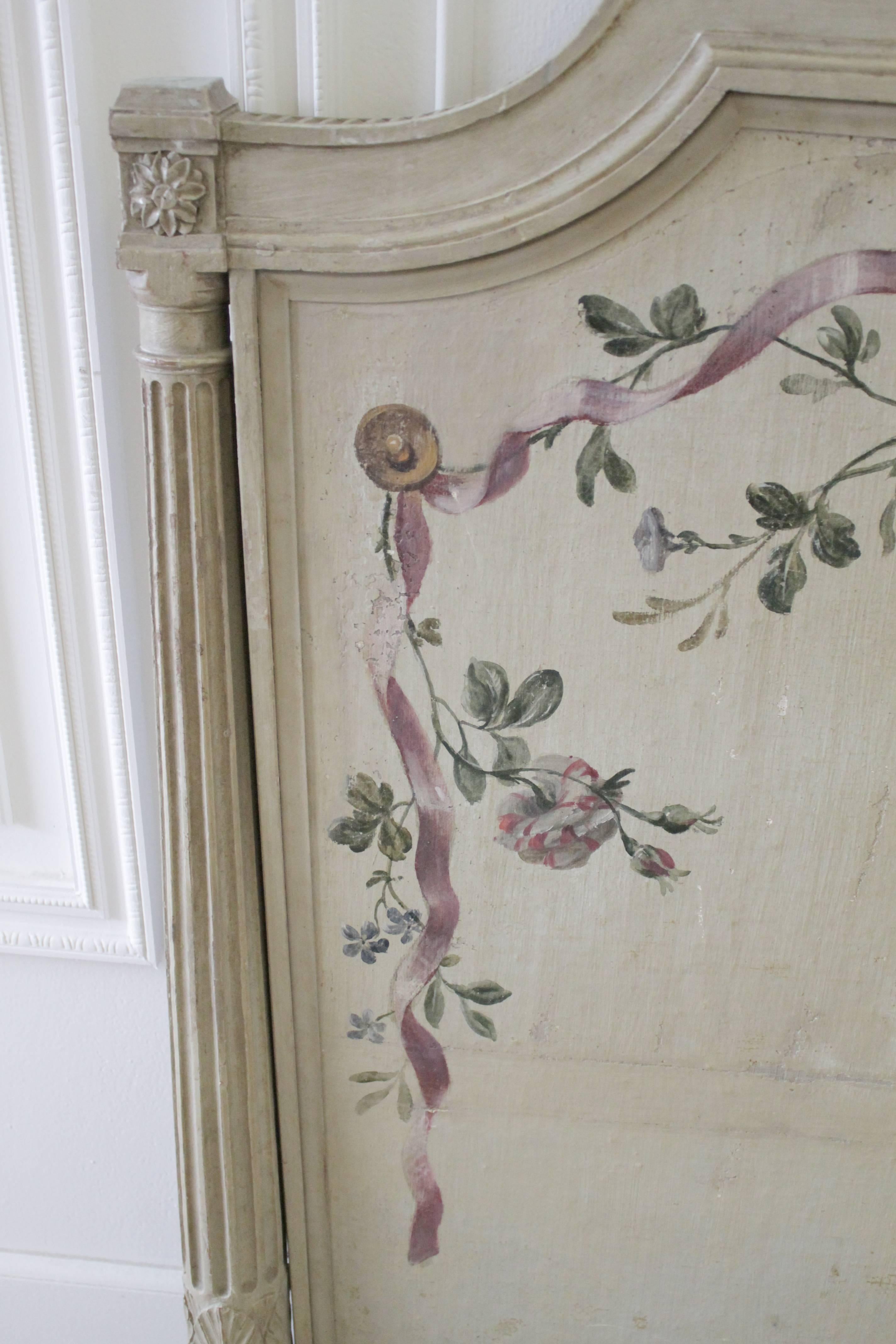 19th Century French Louis XVI Hand-Painted Plaque or Headboard 1