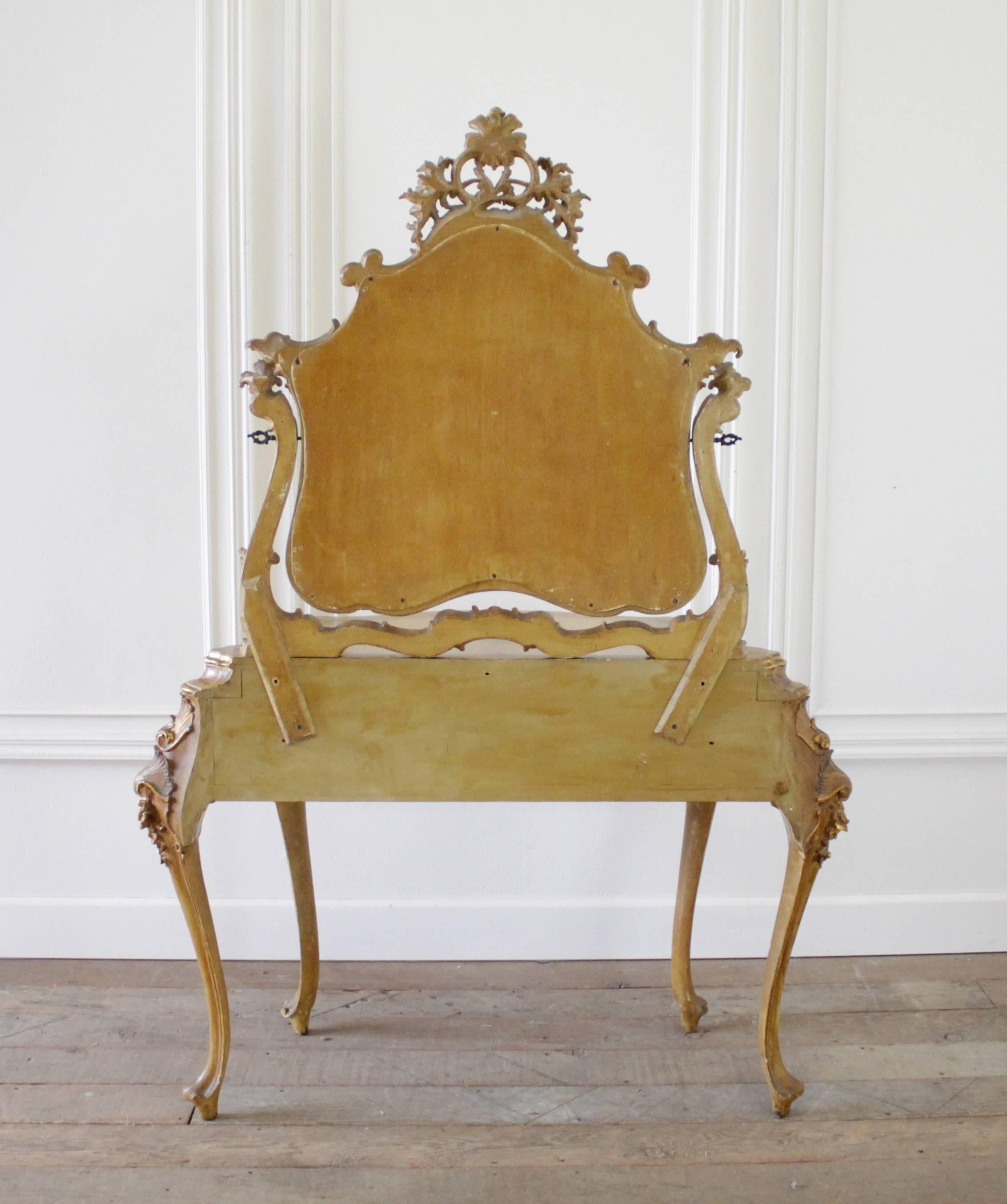 20th Century Italian Polychrome Vanity in the Rococo Style at 1stDibs ...