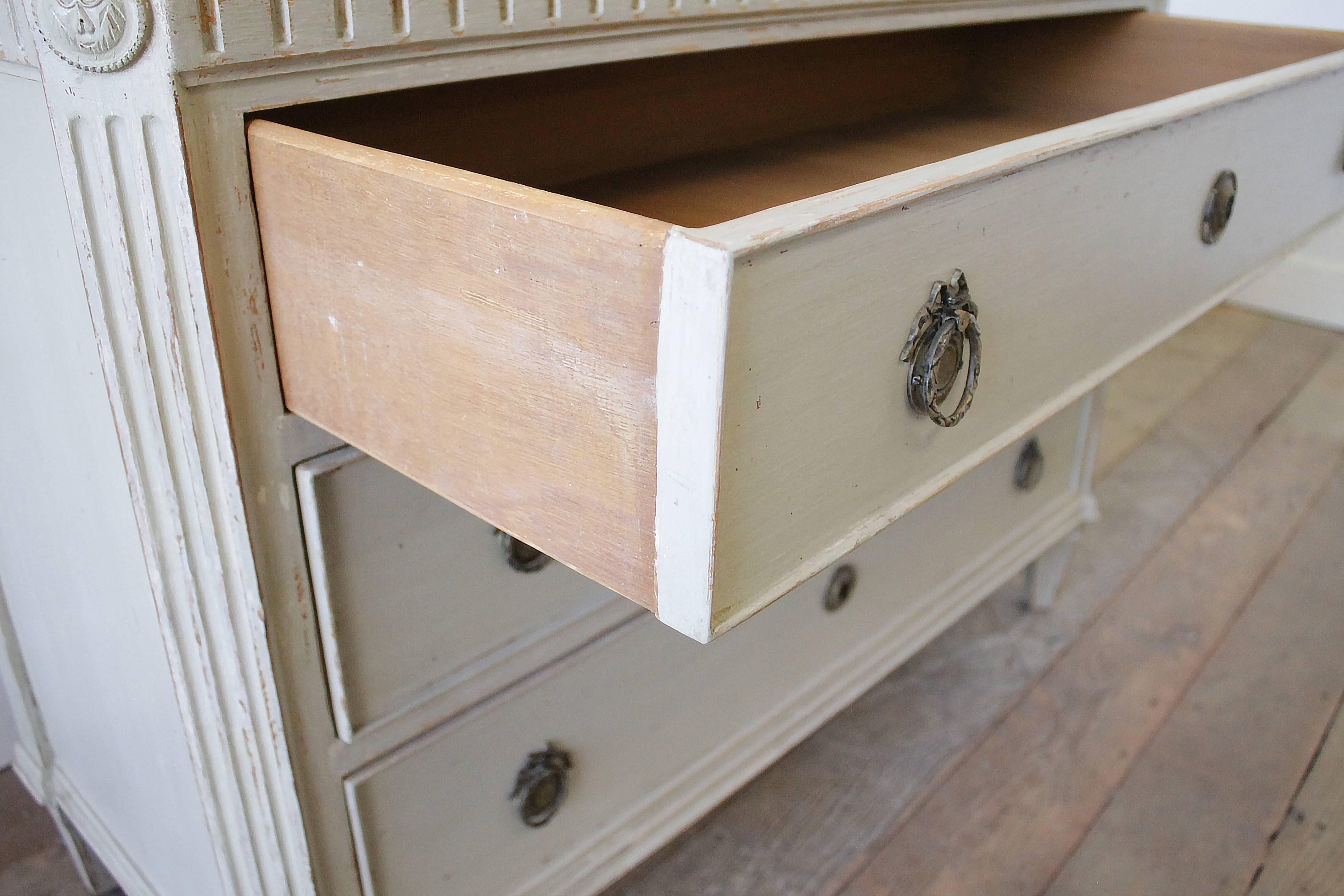 19th Century Swedish Painted Gustavian Style Chest of Drawers 2