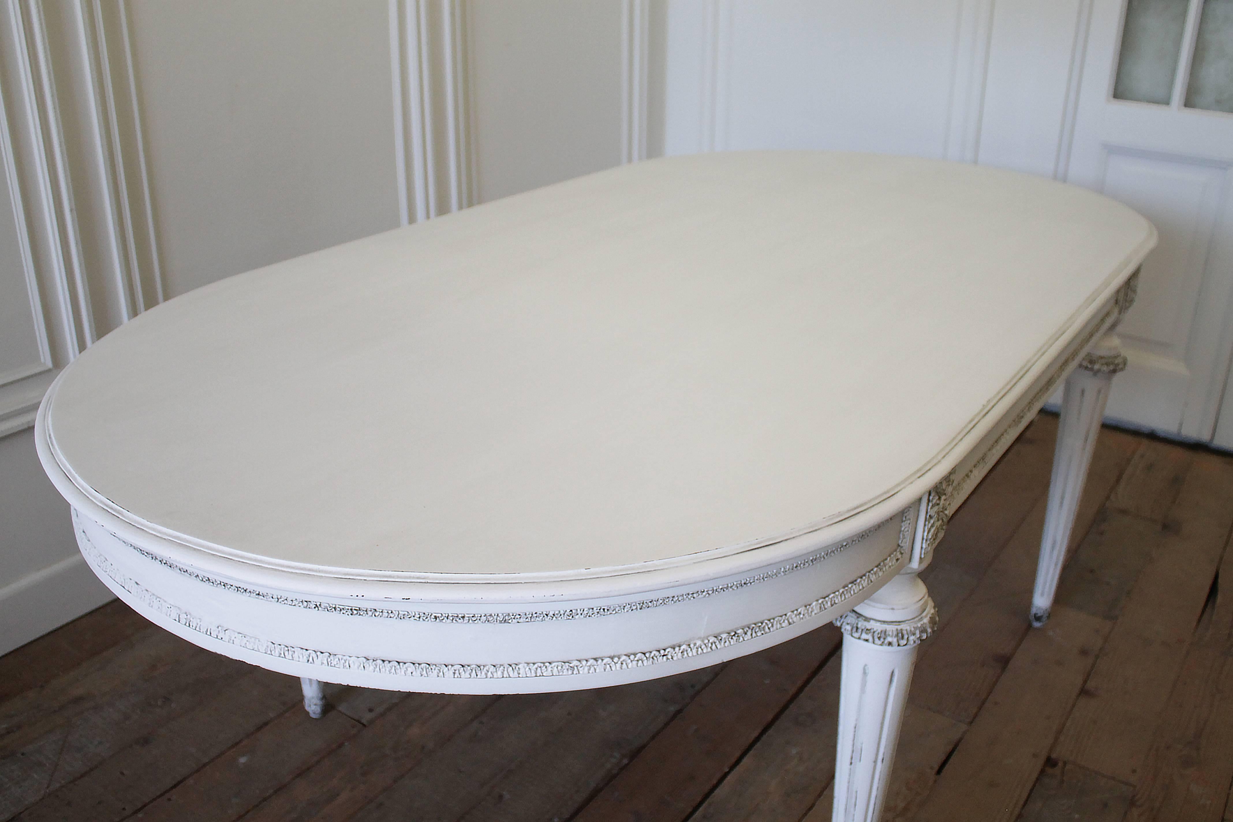 19th Century Louis XVI Style Painted Dining Table