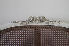 19th Century Antique French Cane Back Louis XV Style Sofa