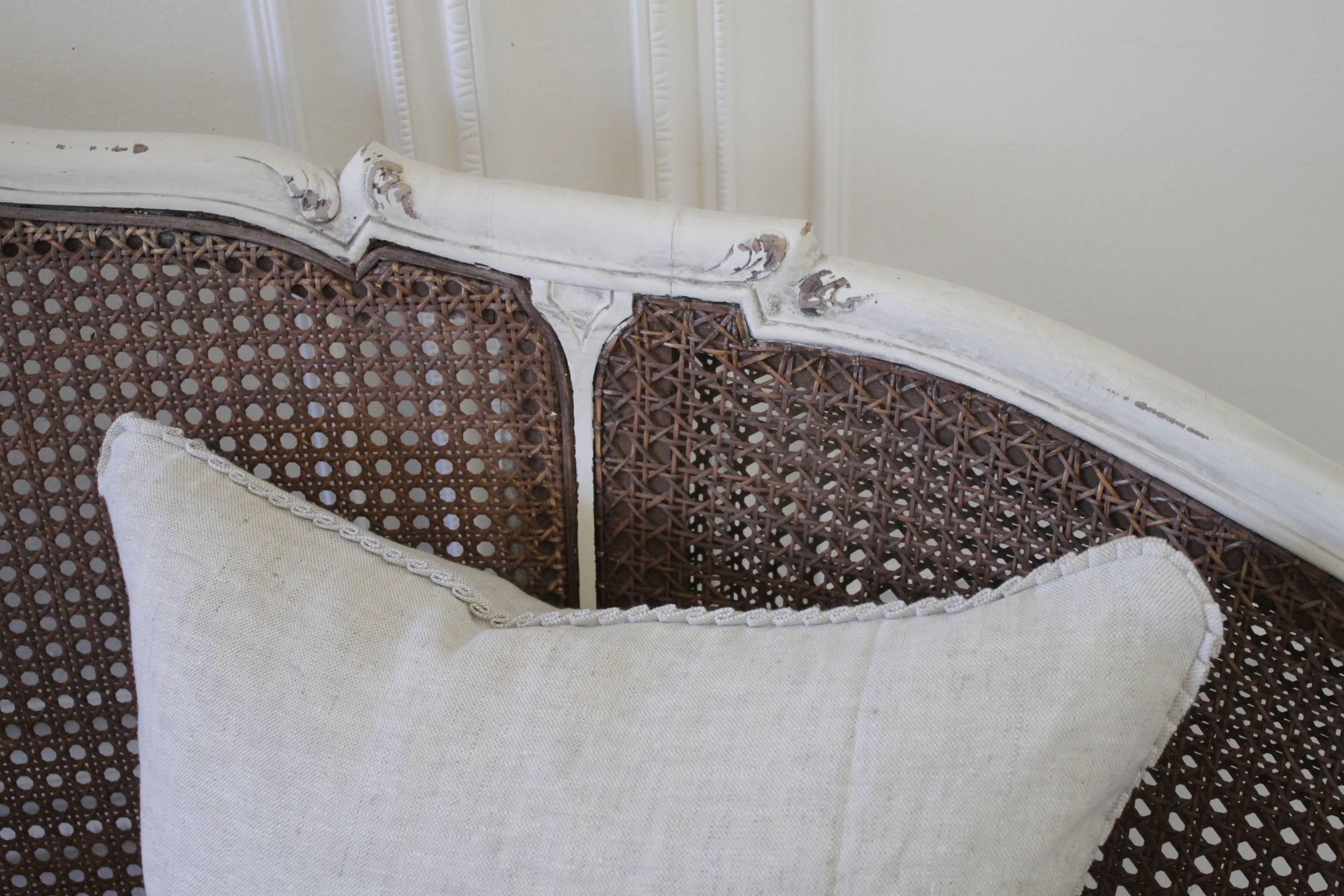 french cane settee