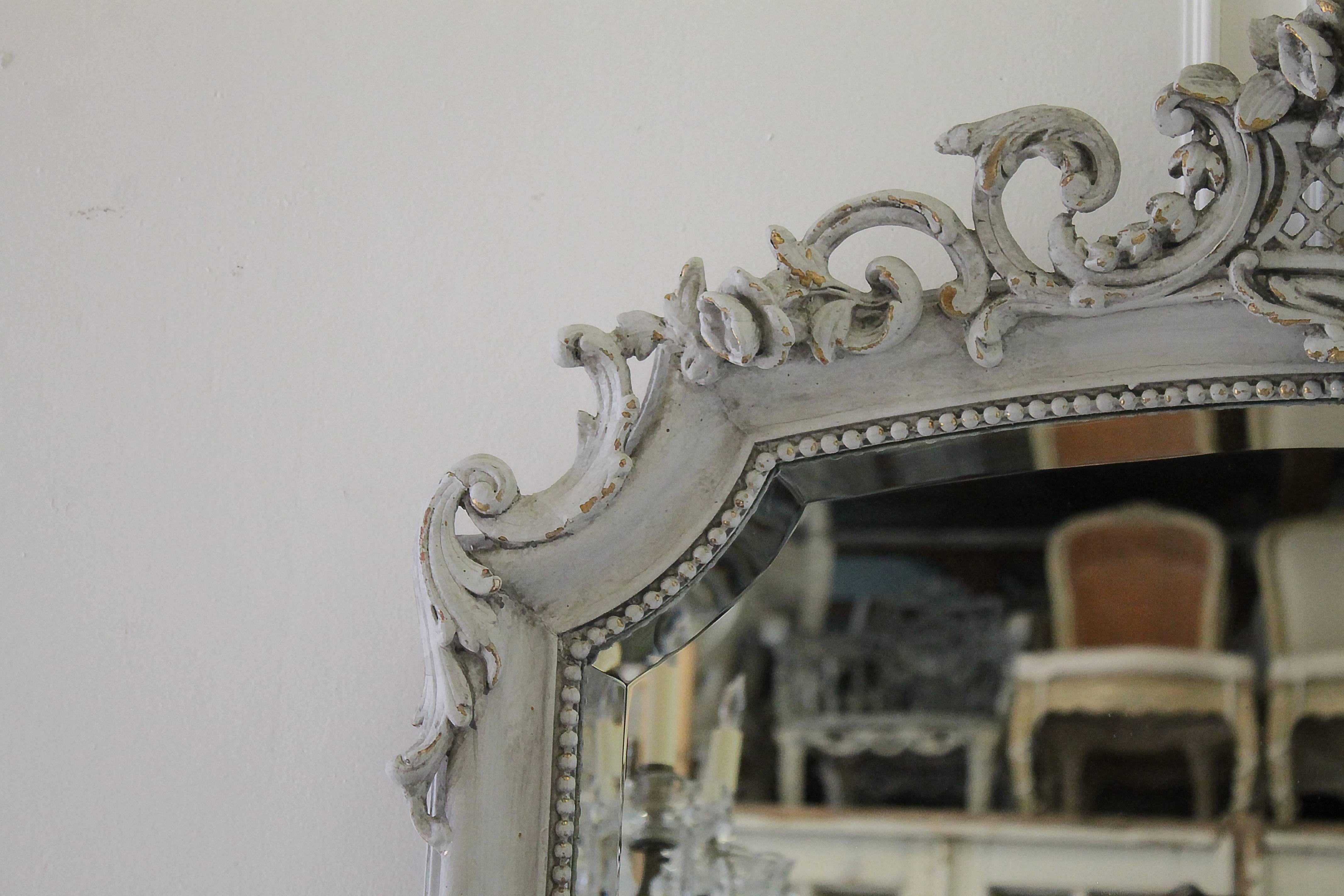 20th Century Antique Louis XVI French Painted Mirror
