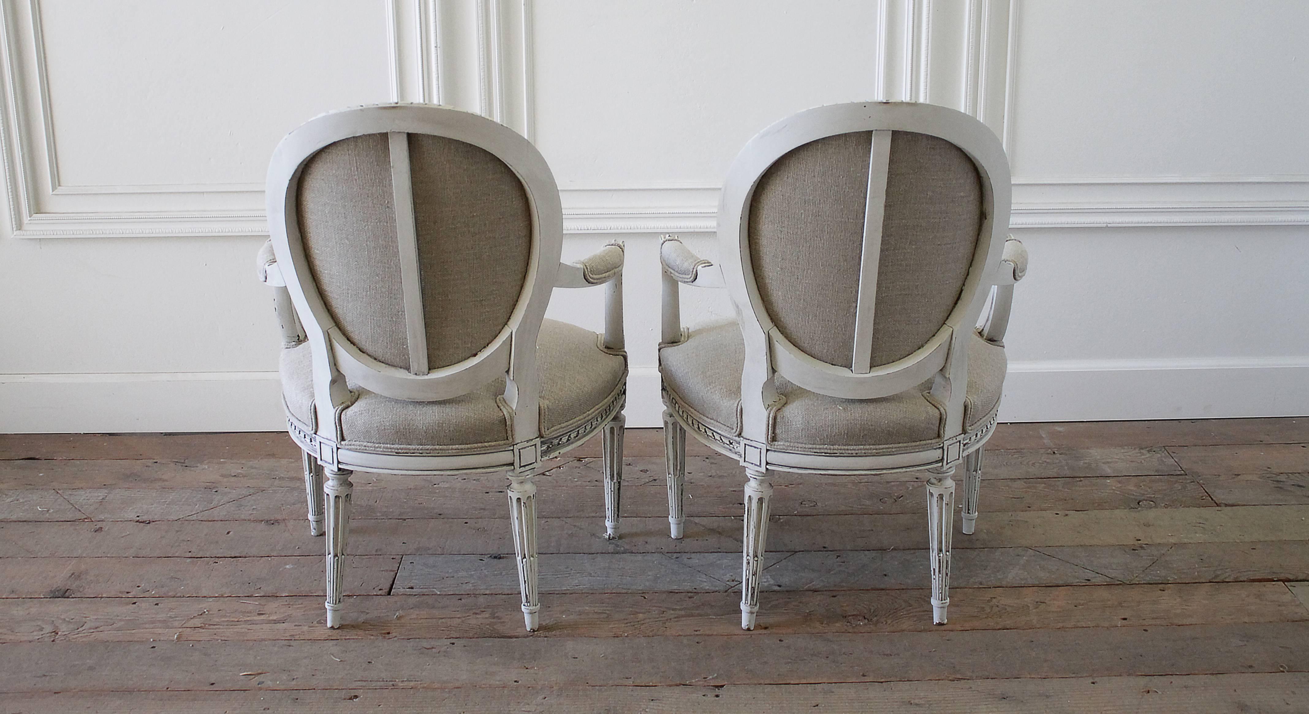 Late 19th Century Carved Louis XVI Style Armchairs 1