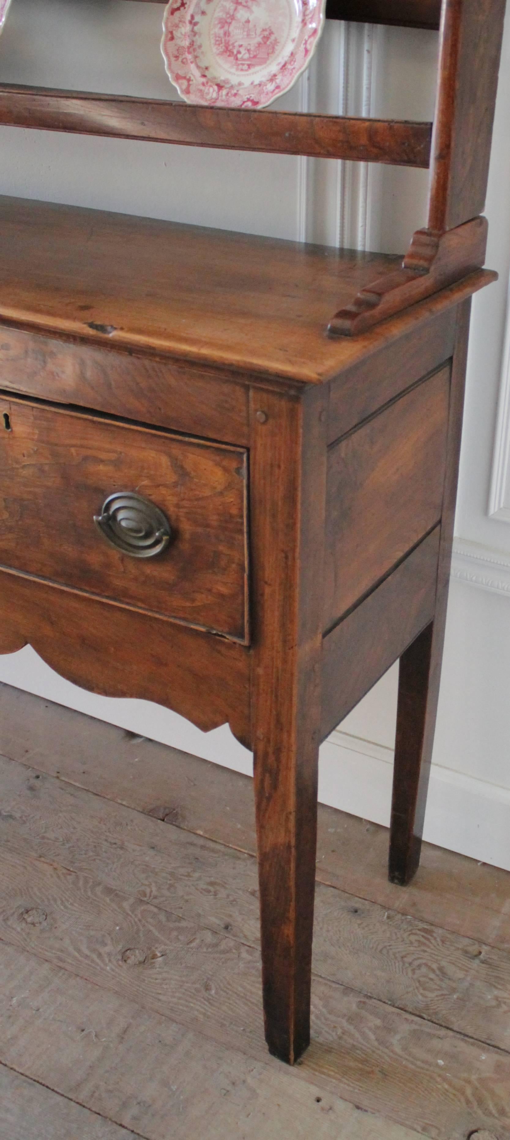 Mid-19th Century Georgian Style Country French Sideboard with Plate Rack