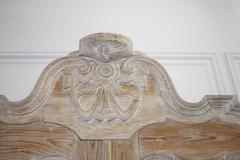 Antique Dutch White Wash Pine Linen Press Cabinet