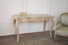 Vintage Crackle Finish Maple Desk in the Louis XV Style