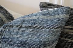 One of a Kind Vintage European Indigo Pillows Pair