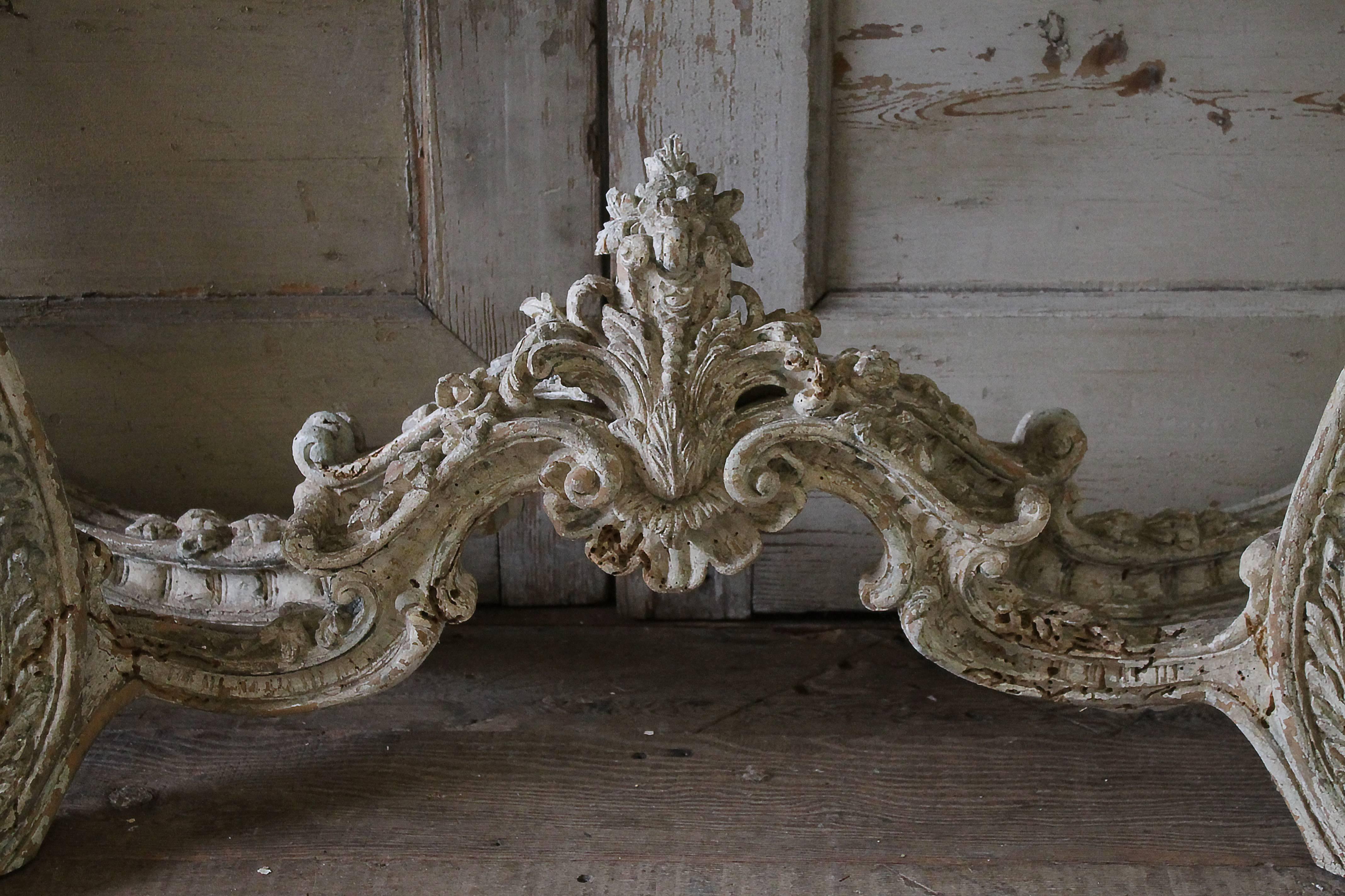 Mid-19th Century Early 19th Century Louis XV Style French Patinated Freestanding Console