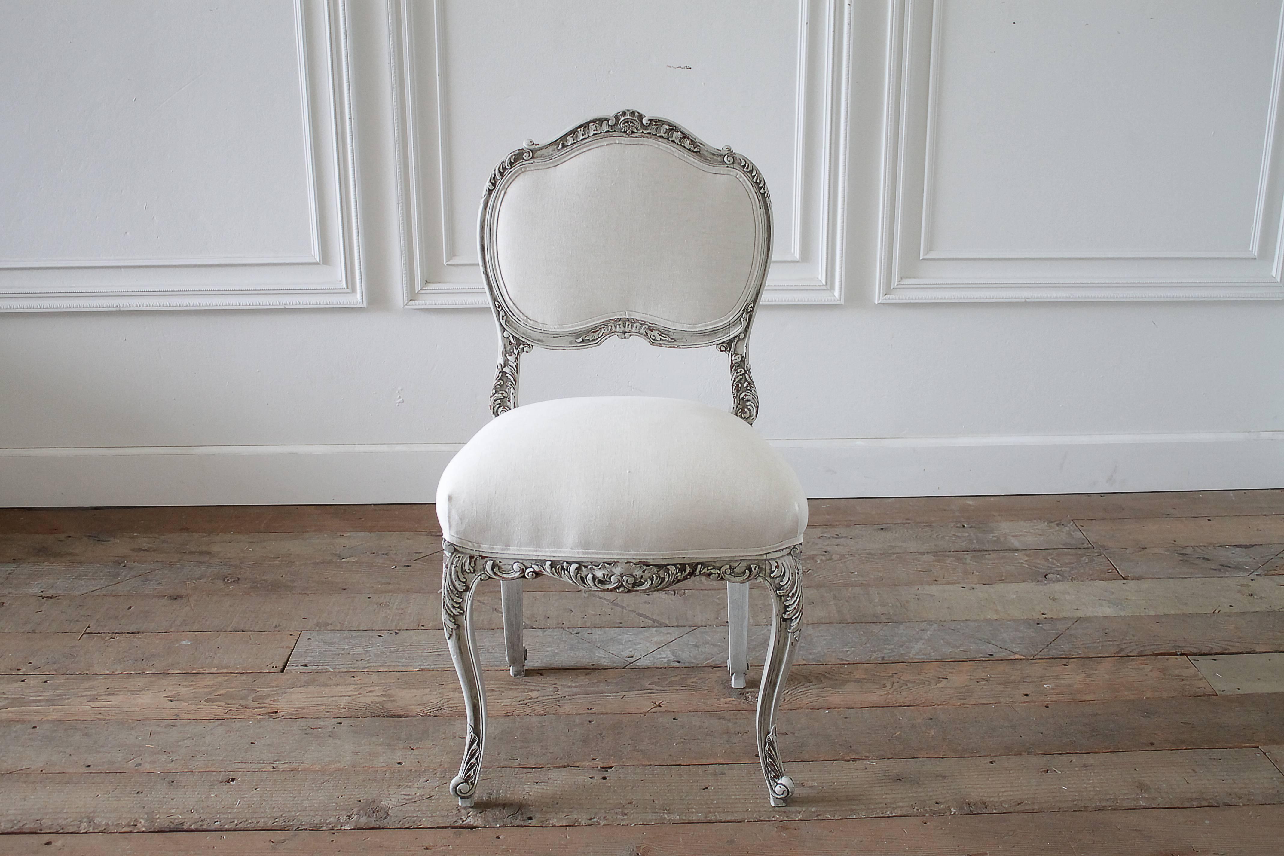Late 19th Century Set of 6 French Louis XV Dining Chairs 1