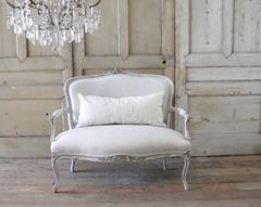 19th Century Hand-Carved and Painted Louis XV Style Settee