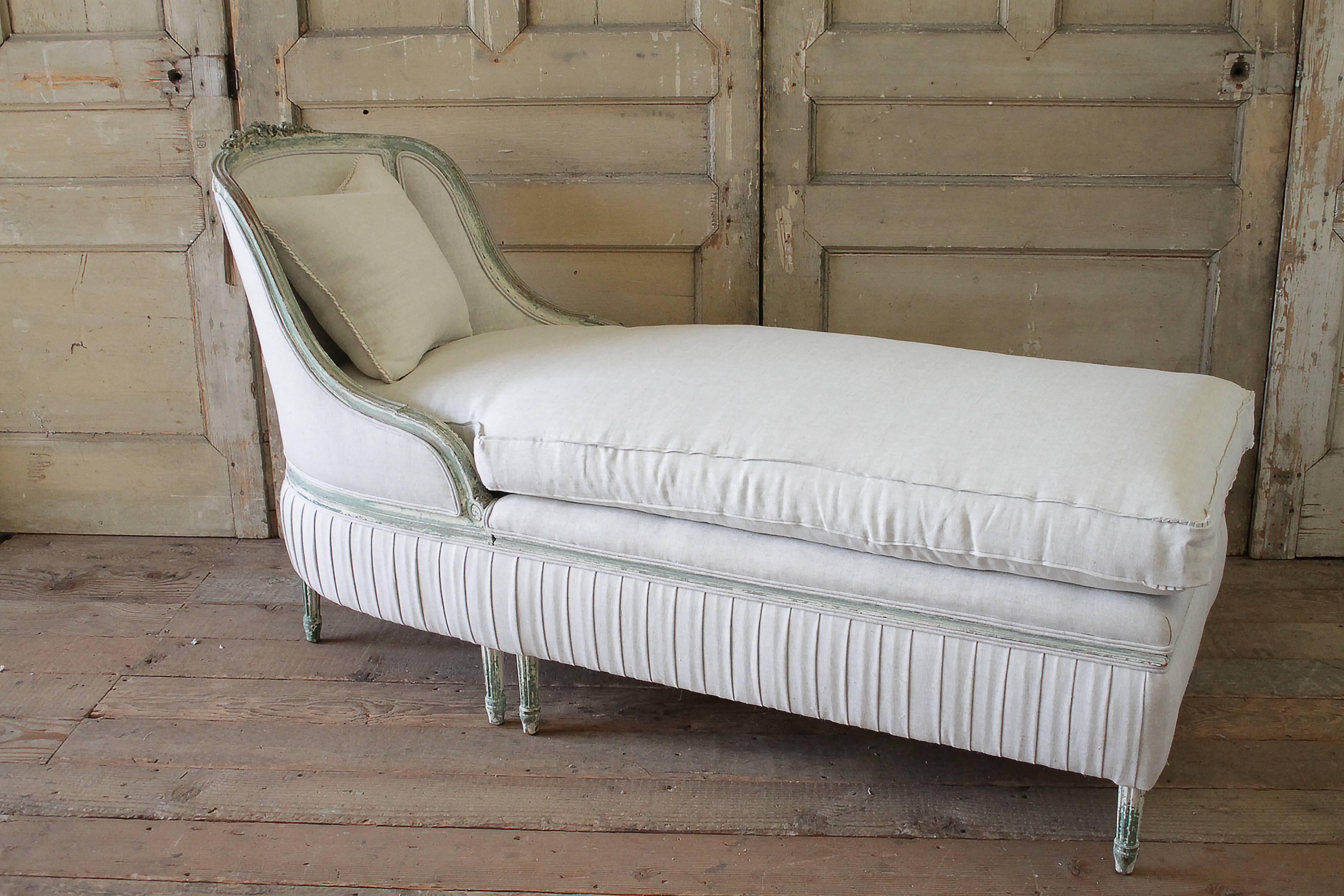 19th Century French Louis XVI Style Chaise Lounge 2