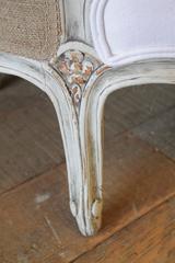 Louis XV Style Painted and Upholstered Barrel Chair