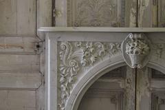 20th Century Louis XV Style Cultured Marble Fireplace Mantle