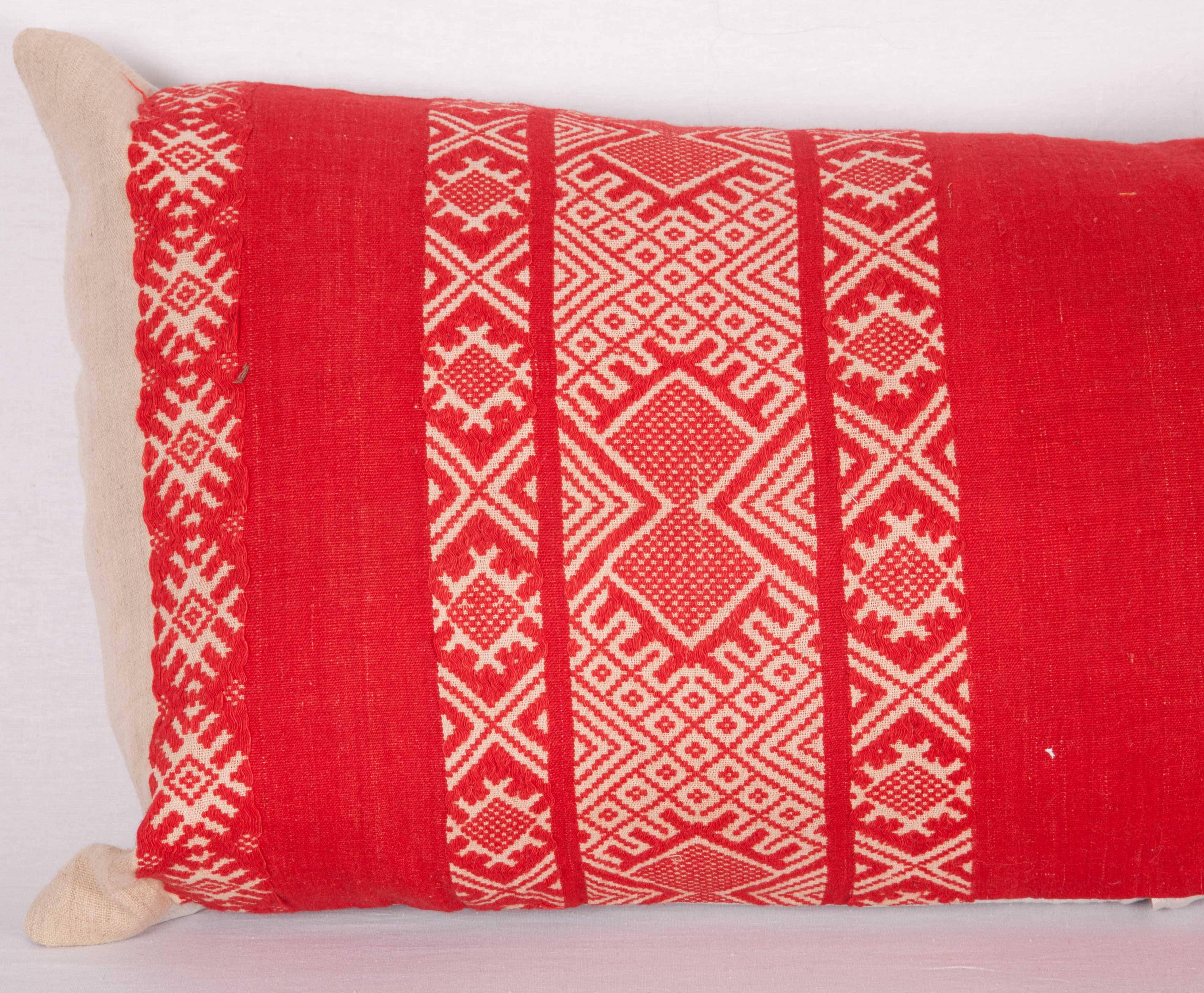 Cotton Pillowmade Out of an Early 20th Century Balkan Textile