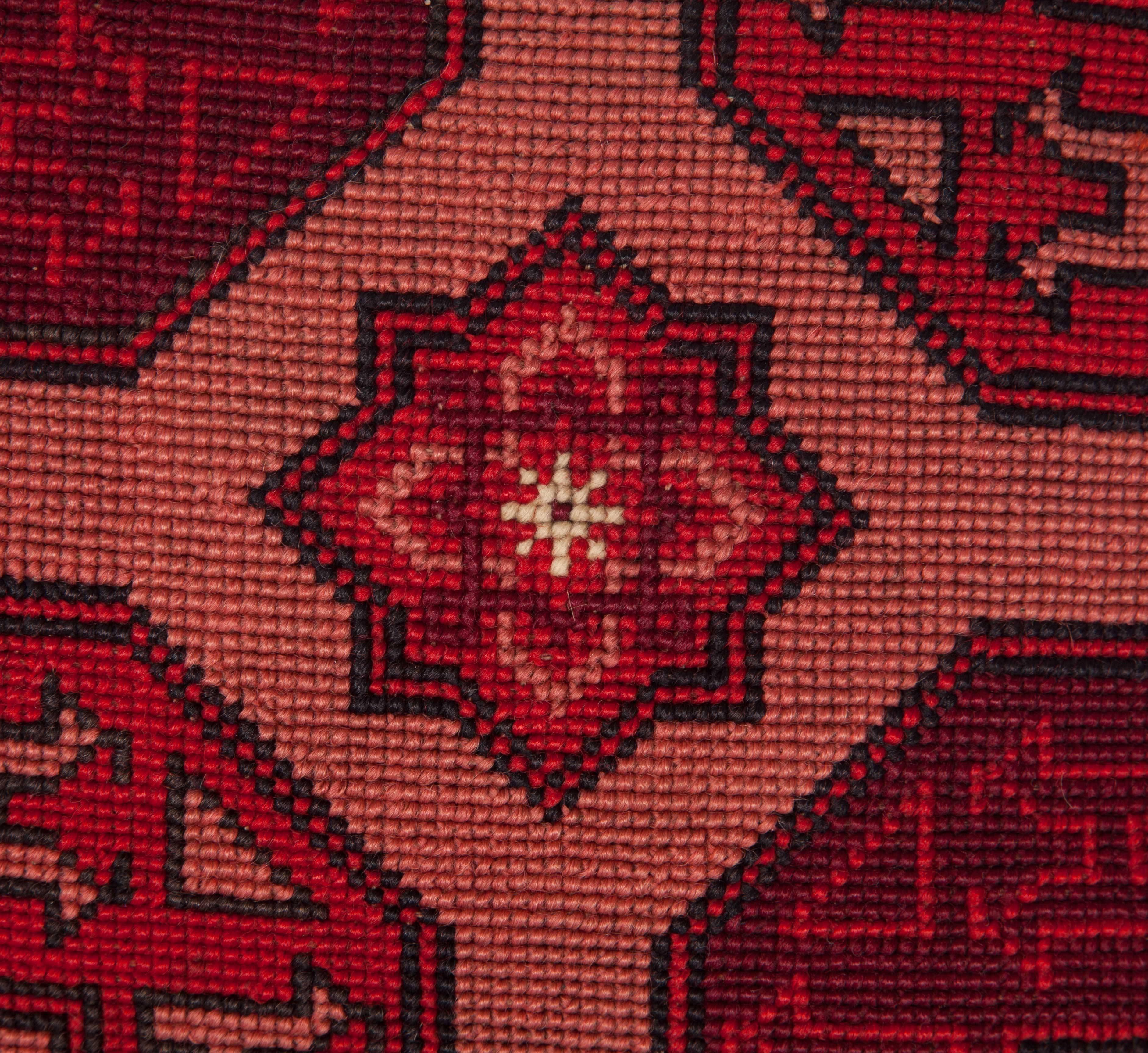 Pillow Made Out of an Early 20th Century Central Asian Cross Stitch Embroidery In Good Condition In Istanbul, TR