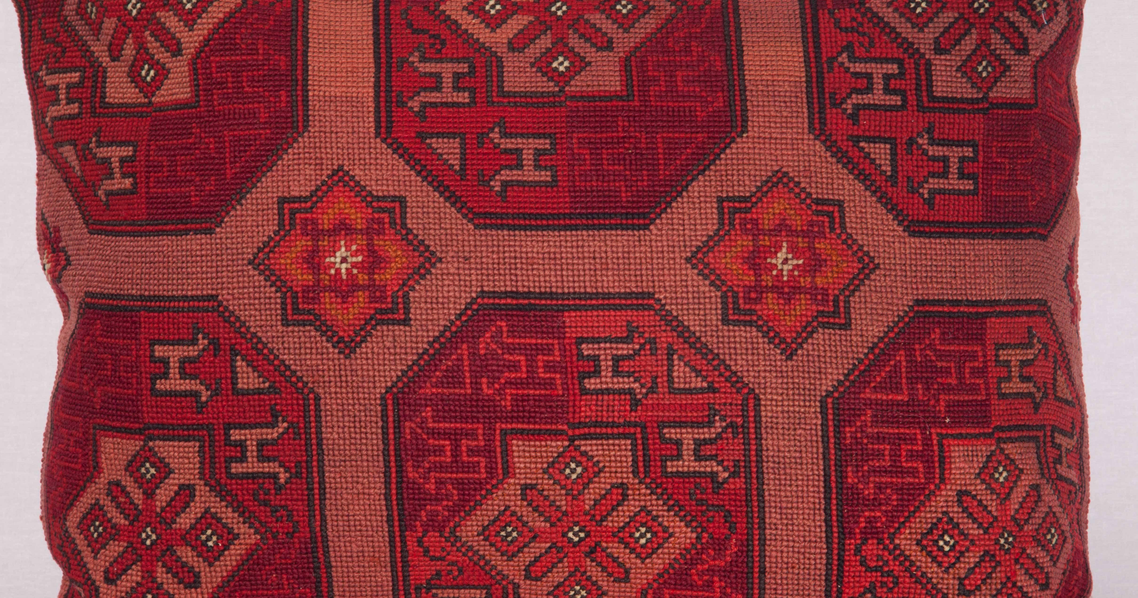 Suzani Pillow Made Out of an Early 20th Century Central Asian Cross Stitch Embroidery
